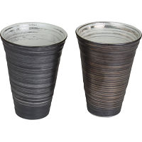 陶悦窯　ペア反型ビア（中）