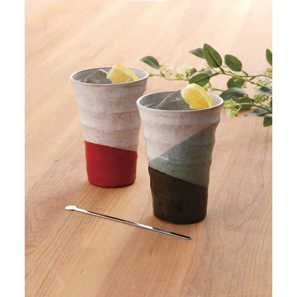 塗分けタンブラーペア（マドラー付）木箱入のサムネイル画像1