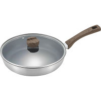 ダンチュウ　ＩＨ対応アルミ三層鋼ガラス蓋付フライパン（２６ｃｍ）