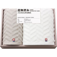 超無撚糸　バス・フェイスタオルセット