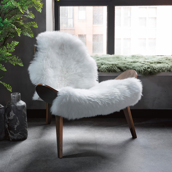 洗えるムートン長毛ラグ　アイボリー アイボリーのサムネイル画像2