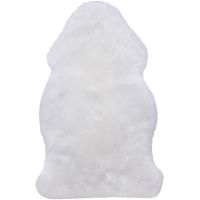 洗えるムートン長毛ラグ　アイボリー