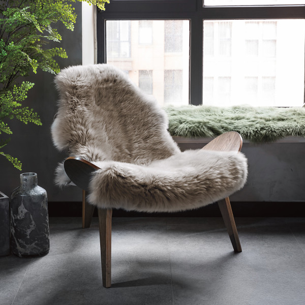 洗えるムートン長毛ラグ　グレージュ グレージュのサムネイル画像2