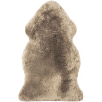 洗えるムートン長毛ラグ　グレージュ