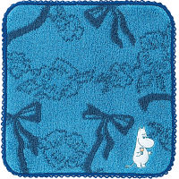 ムーミン　パーティー　タオルハンカチ ブルー 