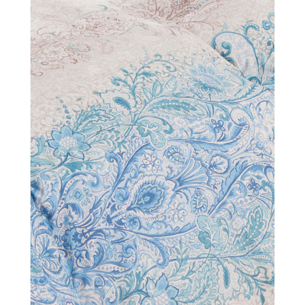 グレーグースダウン９０％羽毛ふとん ブルーのサムネイル画像1