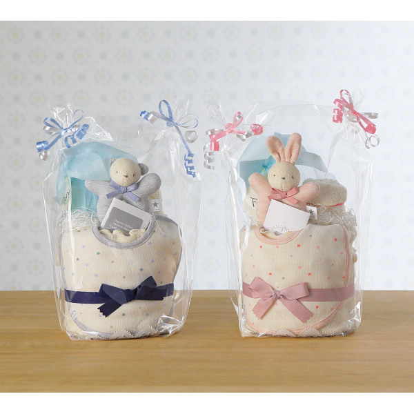 おむつケーキ（コンペイトウプリント） ブルーのサムネイル画像1