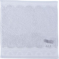 アーヴェーヴェー　婦人タオルハンカチ レースグレー 