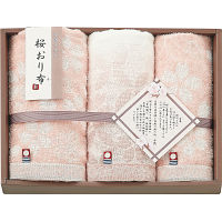 桜おり布　フェイス・ウォッシュタオルセット