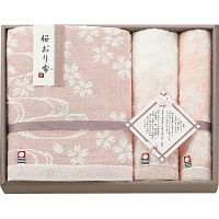 桜おり布　バス・フェイス・ウォッシュタオルセット