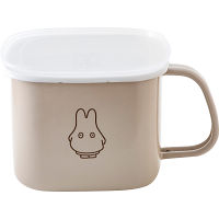 富士ホーロー　ミッフィーパステル　角型みそポット グレージュ 