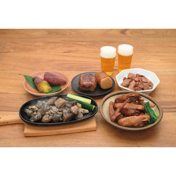 宮崎名物　鶏炭火焼＆肉巻きおにぎり満腹ギフトのサムネイル画像1