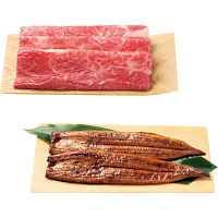 神戸ビーフ（モモすき焼き肉）＆鹿児島県産うなぎ蒲焼