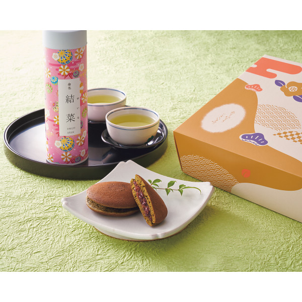 静岡茶とお茶屋のどら焼きの詰合せ（お名入れ） ピンクのサムネイル画像1