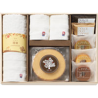 ココロ　今治タオル・バウムクーヘンセット（お名入れ）