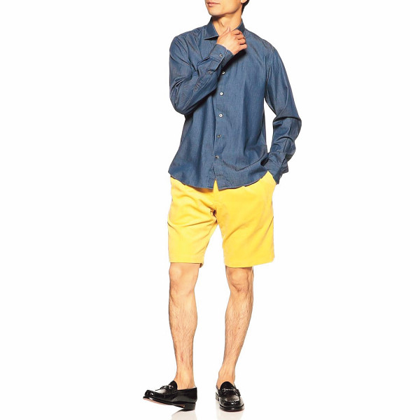 デニムシャツ【サイズＬ】 ＮＡＶＹのサムネイル画像1