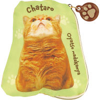 ダイカットポーチ　茶太郎・きなこ