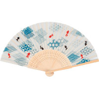 涼風扇子　布貼り 金魚 