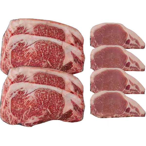 北海道産黒毛和牛とハーブ豚食べ比べのサムネイル画像1