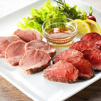 牛・塩鉄板焼きローストビーフ＆ローストポーク