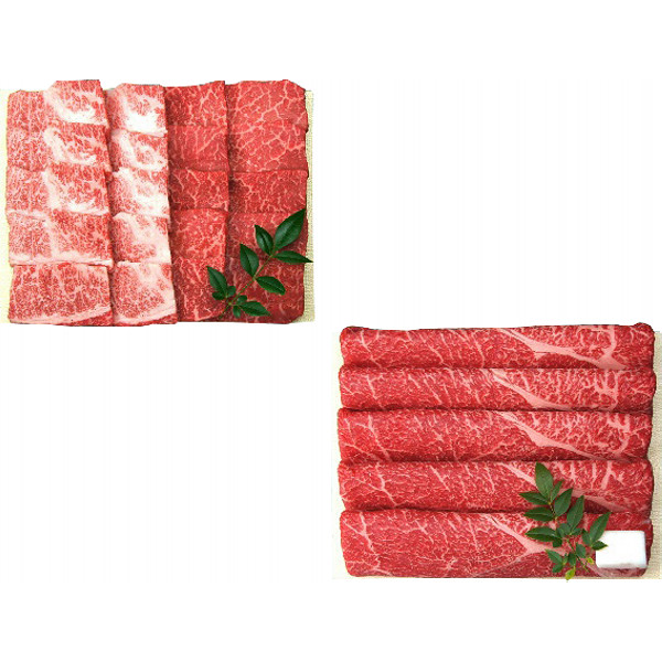 兵庫「三田屋総本家」黒毛和牛焼肉・すきしゃぶセットのサムネイル画像1