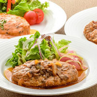 黄木の黒毛和牛入りハンバーグセット