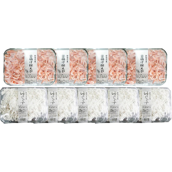 静岡「石原水産」駿河湾産釜揚げ桜えび＆しらすセットのサムネイル画像1