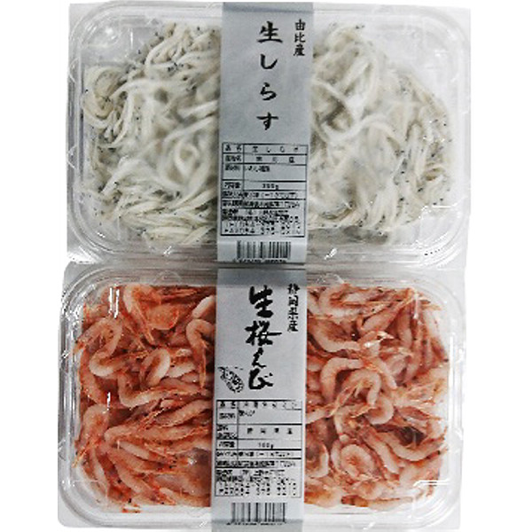 静岡「石原水産」駿河湾産生桜えび＆生しらすセットのサムネイル画像1