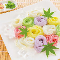 奈良「池利」三輪素麺色撫子