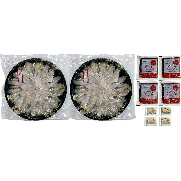 山口「山賀」のどぐろしゃぶしゃぶ鍋Ｗセットのサムネイル画像1