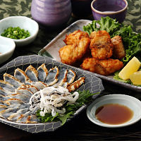 大分豊後産とらふぐ炙り＆唐揚げ