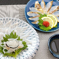 山口「山賀」トラフグ・のどぐろ紅白刺身セット