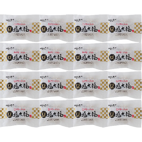 岡山大正９年創業「おもちの黒川」生クリーム入り豆塩大福のサムネイル画像1