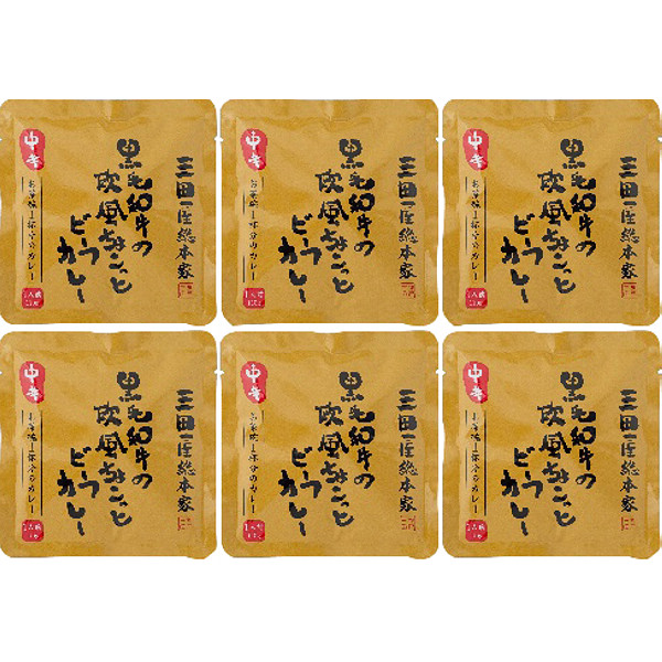 「三田屋総本家」黒毛和牛の欧風ちょこっとビーフカレー６食のサムネイル画像1