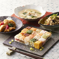 「梅の花」なみはや寿司と和惣菜３種３袋セット