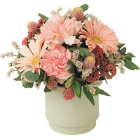 生花アレンジピンクＳ（ボックス：ミルキーホワイト）