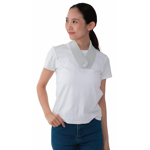 ボタン付きソフトゲルネック ミントグレーのサムネイル画像1