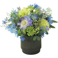 生花アレンジブルーＳ（ボックス：ブラック）