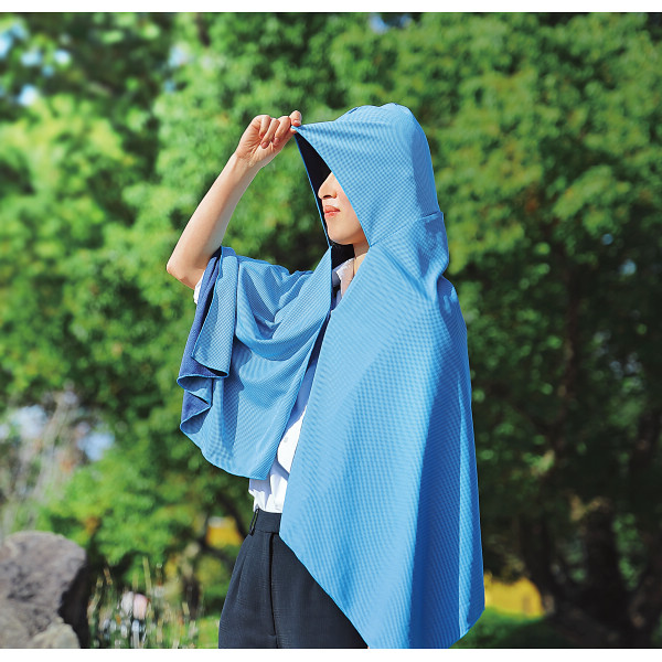 涼感ポンチョ ブルーのサムネイル画像1