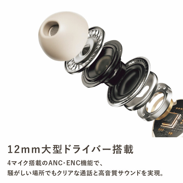 ＨＡＶＩＴ　完全ワイヤレスイヤホン ブラックのサムネイル画像4