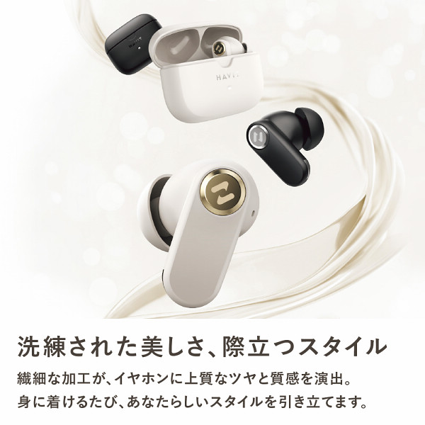 ＨＡＶＩＴ　完全ワイヤレスイヤホン グレーのサムネイル画像5