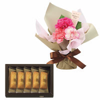 【母の日専用】アンリ・シャルパンティエフィナンシェとスタンディングブーケのセット