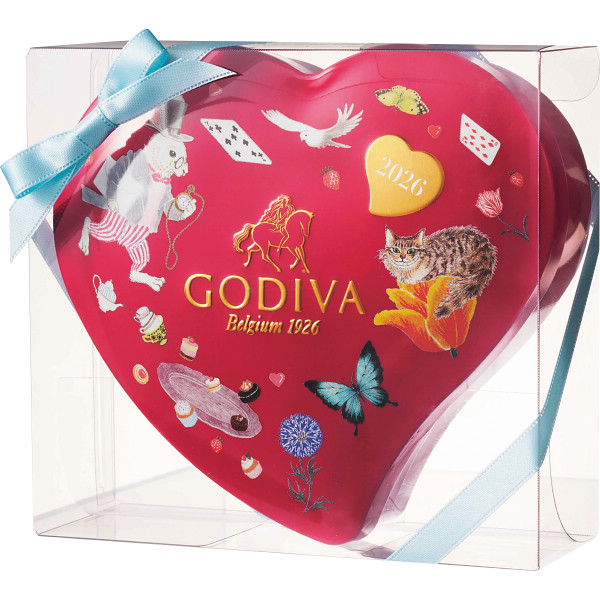 ゴディバ　アリスのティーパーティ　Ｇキューブアソートメント　ハート缶（１０粒）のサムネイル画像1