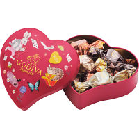 ゴディバ　アリスのティーパーティ　Ｇキューブアソートメント　ハート缶（１０粒）