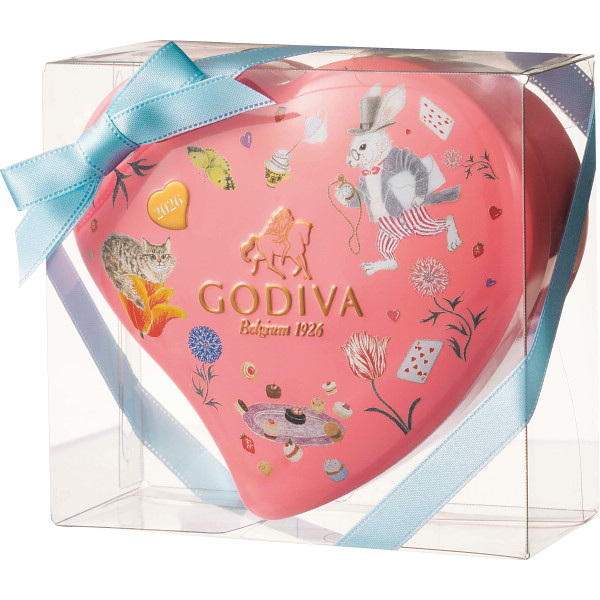 ゴディバ　アリスのティーパーティ　Ｇキューブアソートメント　ミニハート缶（５粒）のサムネイル画像1