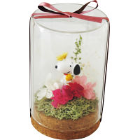 【母の日専用】スヌーピーテラリウムＨＵＧ（プリザーブドフラワー）