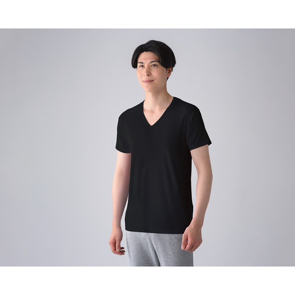 【父の日専用】レッド　バイタルテック　Ｖネックインナー半袖 ブラックＳのサムネイル画像3