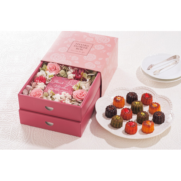 【母の日専用】スイーツ＆フラワーＢＯＸ　銀座ミニカヌレのサムネイル画像1