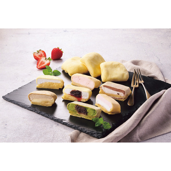 【父の日専用】和田又　７種の手包みもちっとクレープ（１０個）のサムネイル画像1