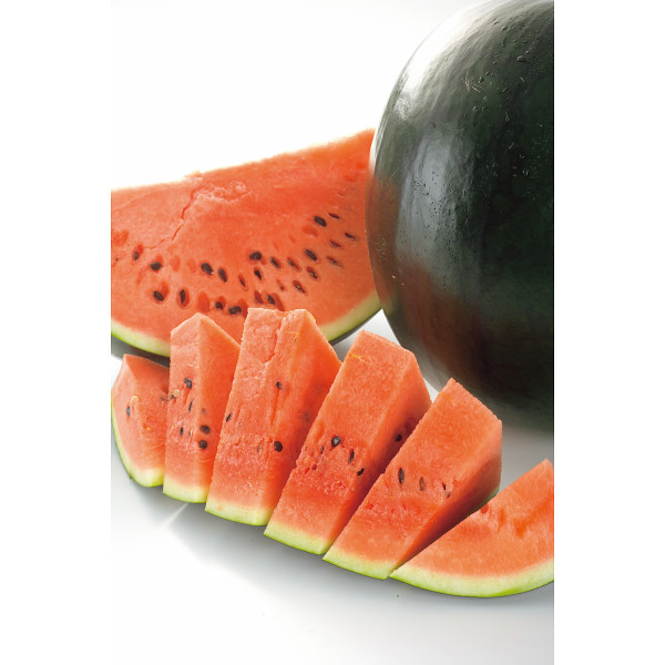 北海道当麻町産　でんすけすいか（１玉）のサムネイル画像1